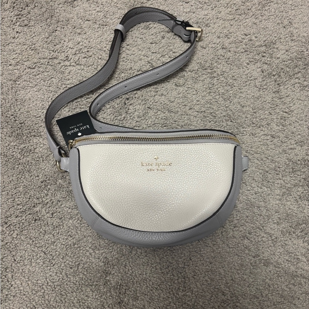Kate Spade Gray and White Crossbody Bag